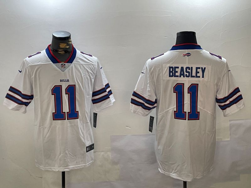 Men Buffalo Bills #11 Beasley White Second generation 2024 Nike Limited NFL Jersey style 1
